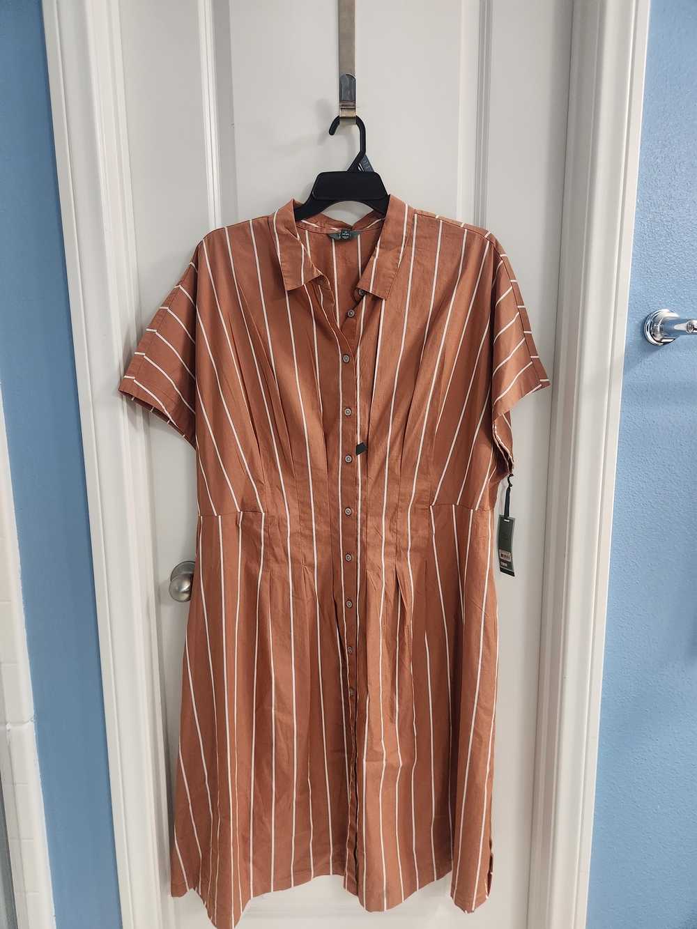 Terra & Sky Women's Plus Midi Fit and Flare Dress, Size 3X (24W - 26W)